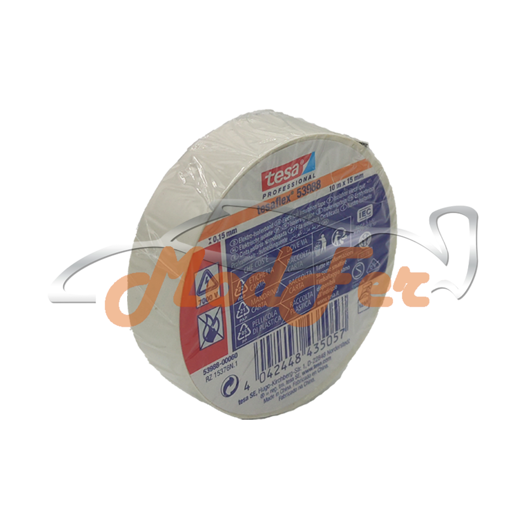 nastro isolante professionale in pvc tesa 53988 bianco 19x25 mm