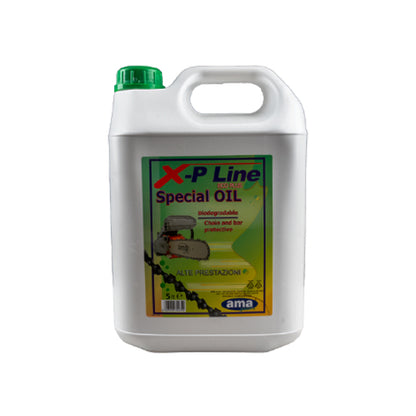 Olio protettivo per catena motosega AMA XP-LINE Eco-Plus 5 litri, lubrificante biodegradabile vegetale