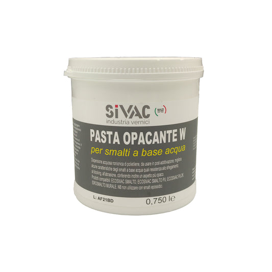 Pasta opacizzante W SiVAC ML.750 dispersione acquosa di polietilene per post additivazione di smalti acrilici e poliuretanici resistenza allo sfregamento e abrasione