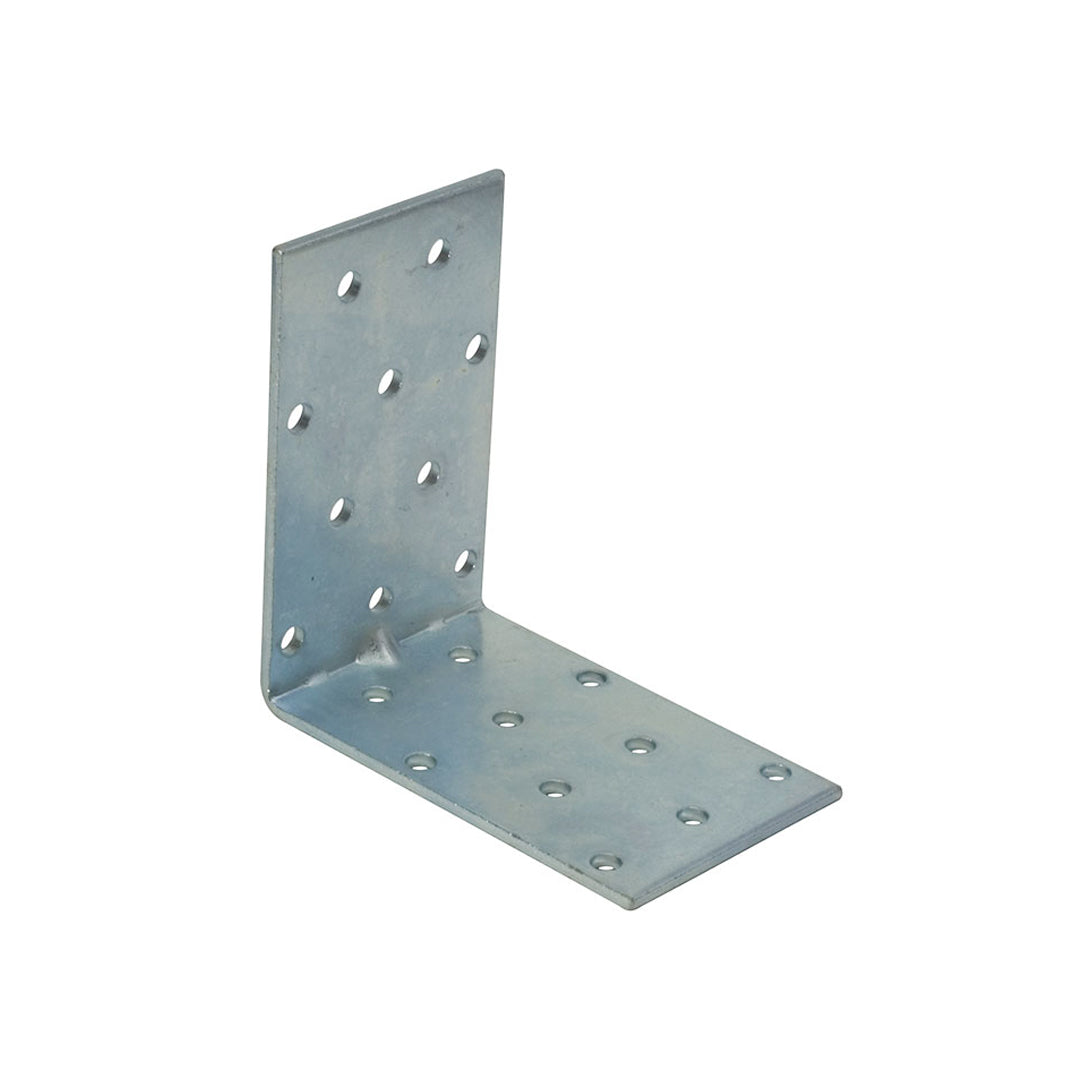 Piastrina pesante ad angolo zincata Sipa MM.60x60 larghezza MM.50 per rinforzo strutturale e assemblaggi in legno