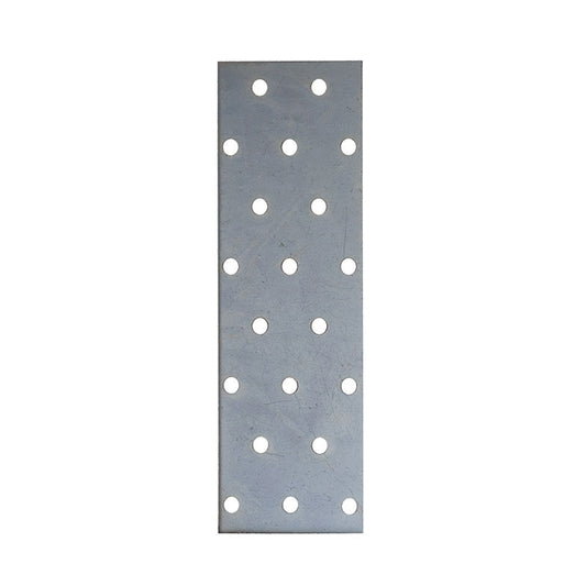 Piastrina pesante diritta zincata Sipa MM.120x50 per rinforzo e ancoraggio di strutture in legno e mobili