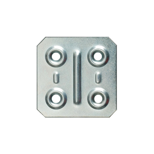 Piastrina quadrata zincata Sipa MM.40x40 spessore MM.1 per fissaggio e rinforzo di mobili e telai in legno