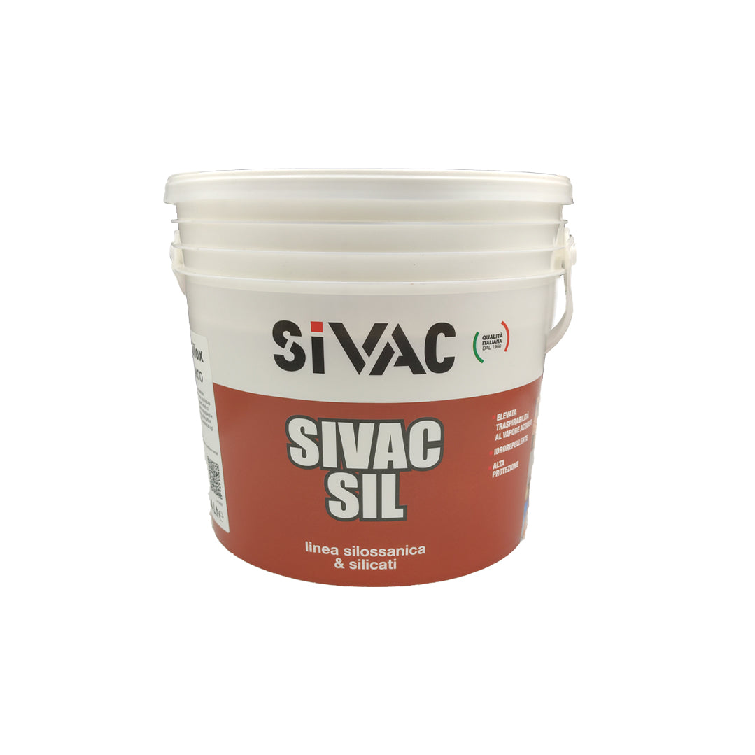 Pittura acril-silossanica lavabile Decorsilox SiVAC 4 litri alta permeabilità al vapore finitura vellutata resa 6-8 m²/l per pareti esterne e interne