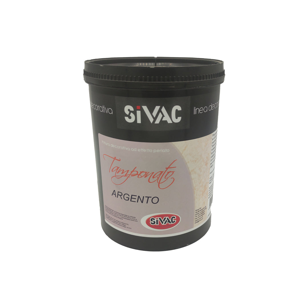 Pittura decorativa Argento effetto perlescente 1 litro SiVAC – per interni, effetti decorativi personalizzati