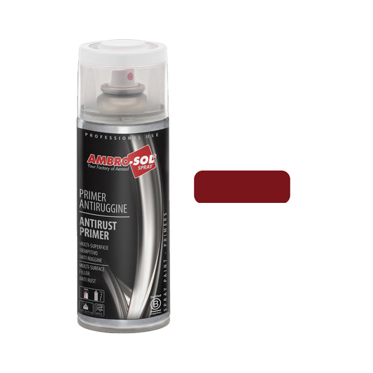 Bomboletta spray primer antiruggine 400ml colore rosso fondo per verniciatura – Ambro-Sol V400PAST.9