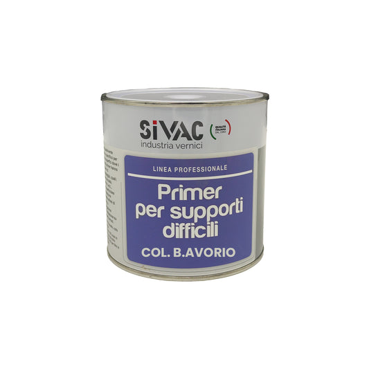 Fondo passivante bianco avorio SiVAC 750 ml per supporti difficili protezione duratura resa 9-10 m²/l per lamiera zincata alluminio e materiali ferrosi interni ed esterni