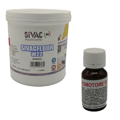 Kit promotore di adesione S100 + Sivacfloor W22 SiVAC – rivestimento impermeabile monocomponente per pavimenti e pareti