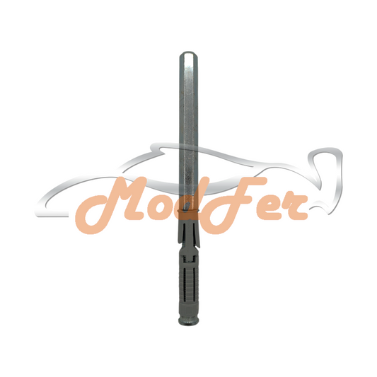 reggimensola a scomparsa in acciaio con esagono 14x120