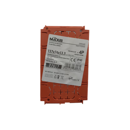 Installazione scatola da incasso 4 moduli Ecova MAX8 in parete tradizionale per impianti elettrici dettagli tecnici