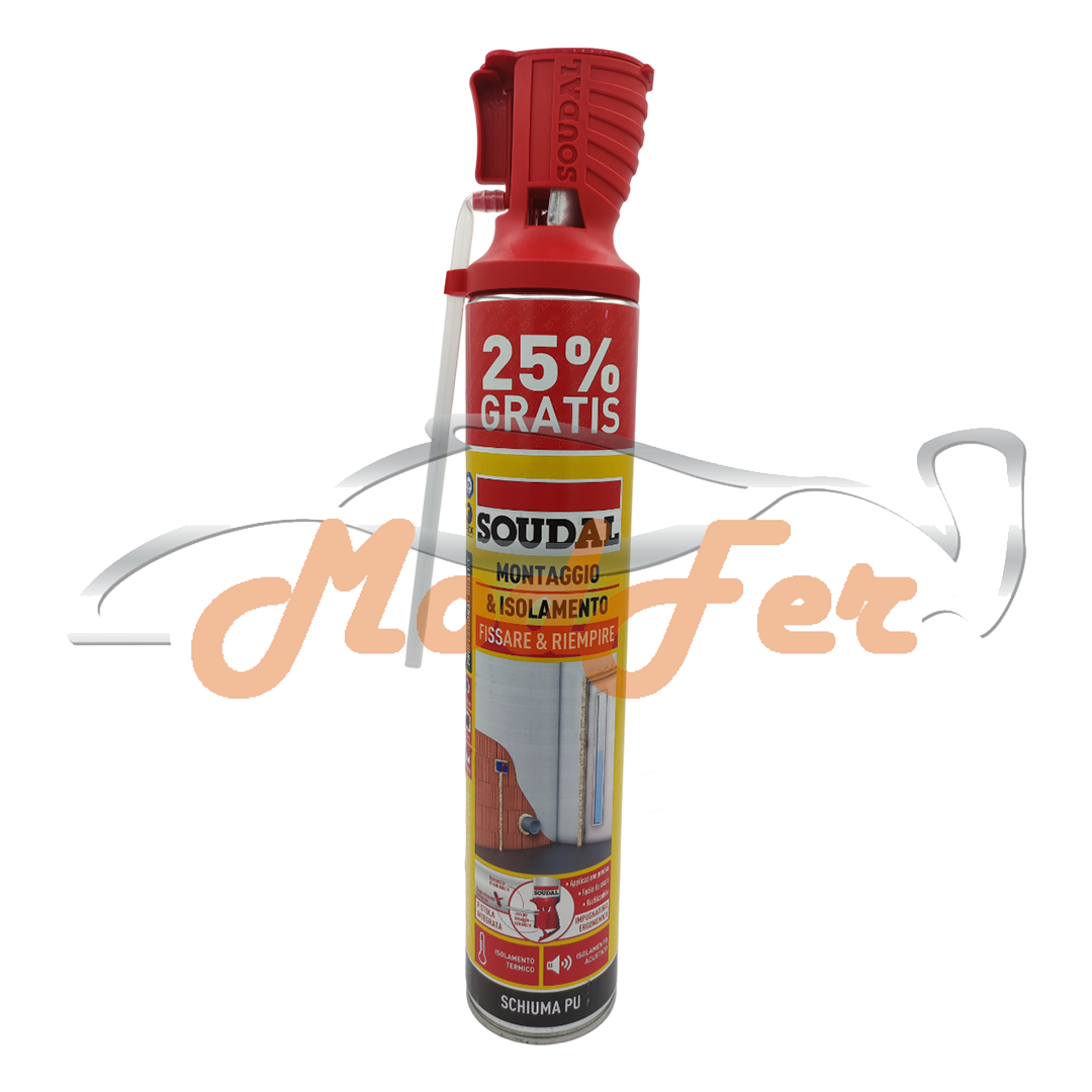 schiuma poliuretanica montaggio e isolamento con erogatore soudal