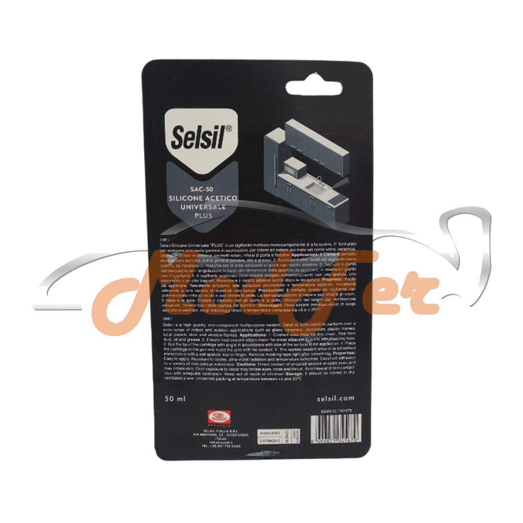 selsil silicone acetico universale bianco multiuso 
