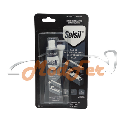 selsil silicone acetico universale bianco multiuso sac 50