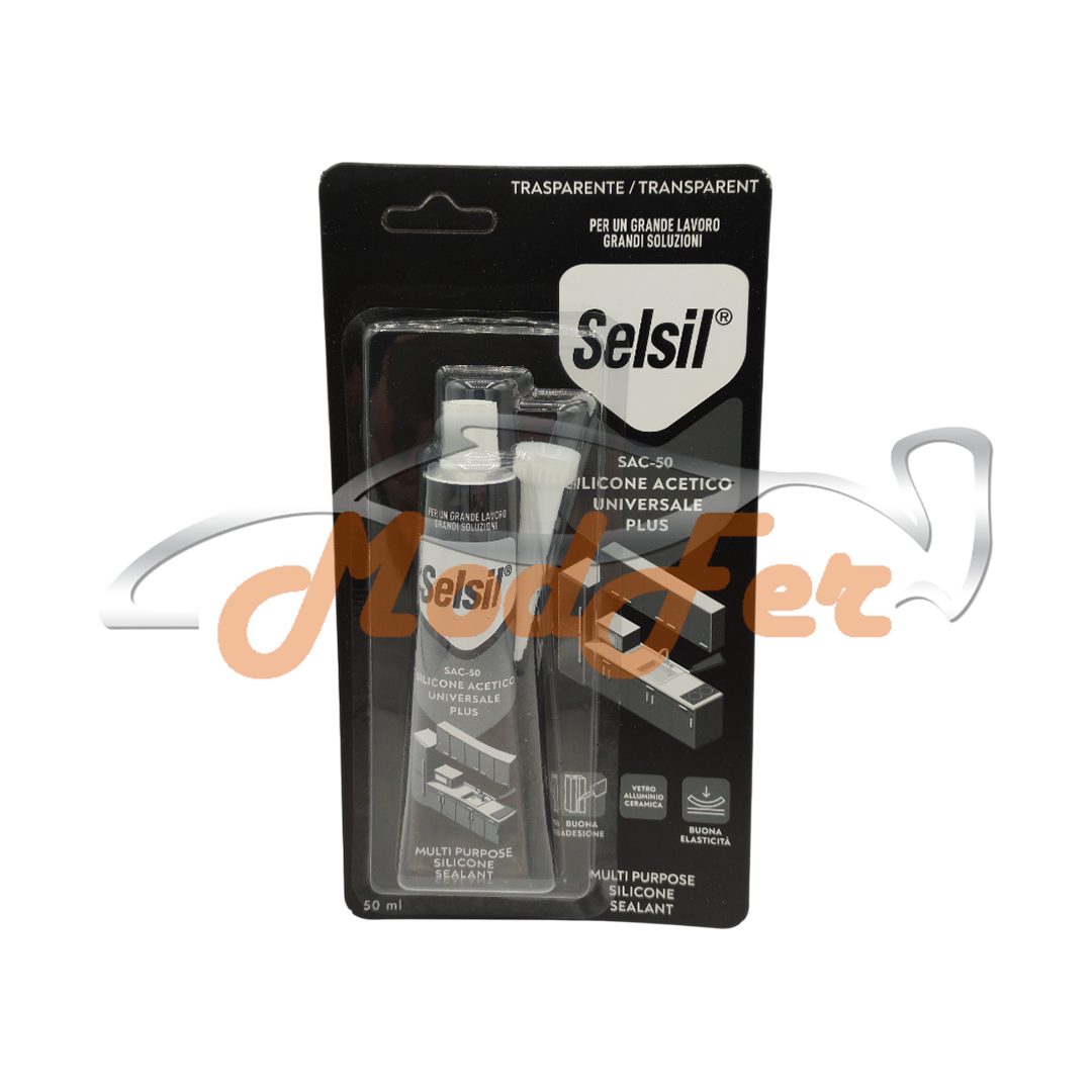 selsil silicone acetico universale trasparente multiuso sac 50