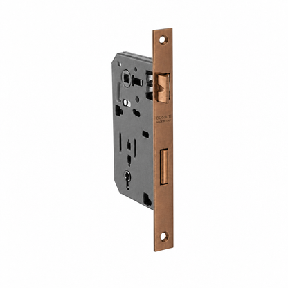 Serratura bronzata bordo retto entrata 40mm per porte in legno Bonaiti 48042040MC