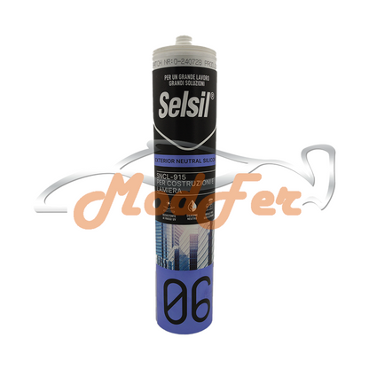 sigillante neutro bianco per costruzioni e lamiera sncl 915 selsil