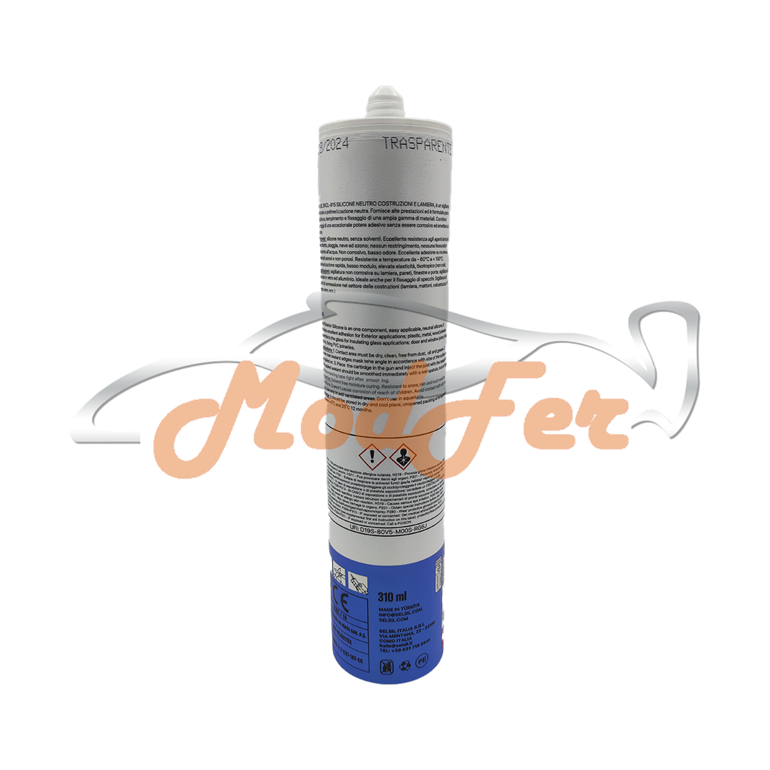 sigillante neutro trasparente per costruzioni e lamiera sncl 915 