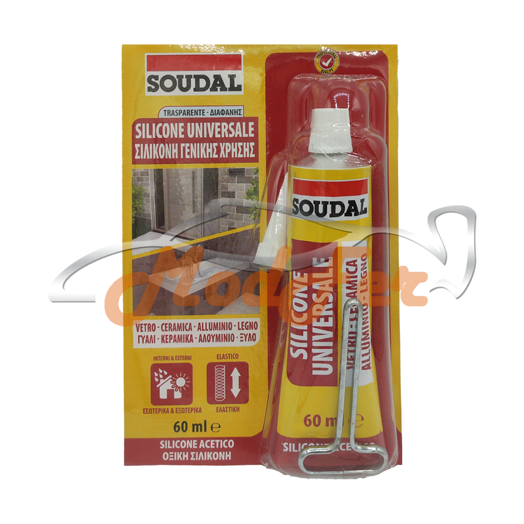 silicone acetico universale trasparente soudal 154512