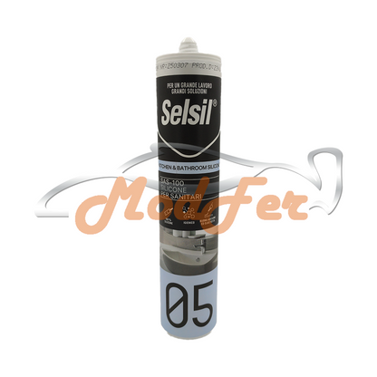 silicone per sanitari trasparente sas-100 280ml selsil