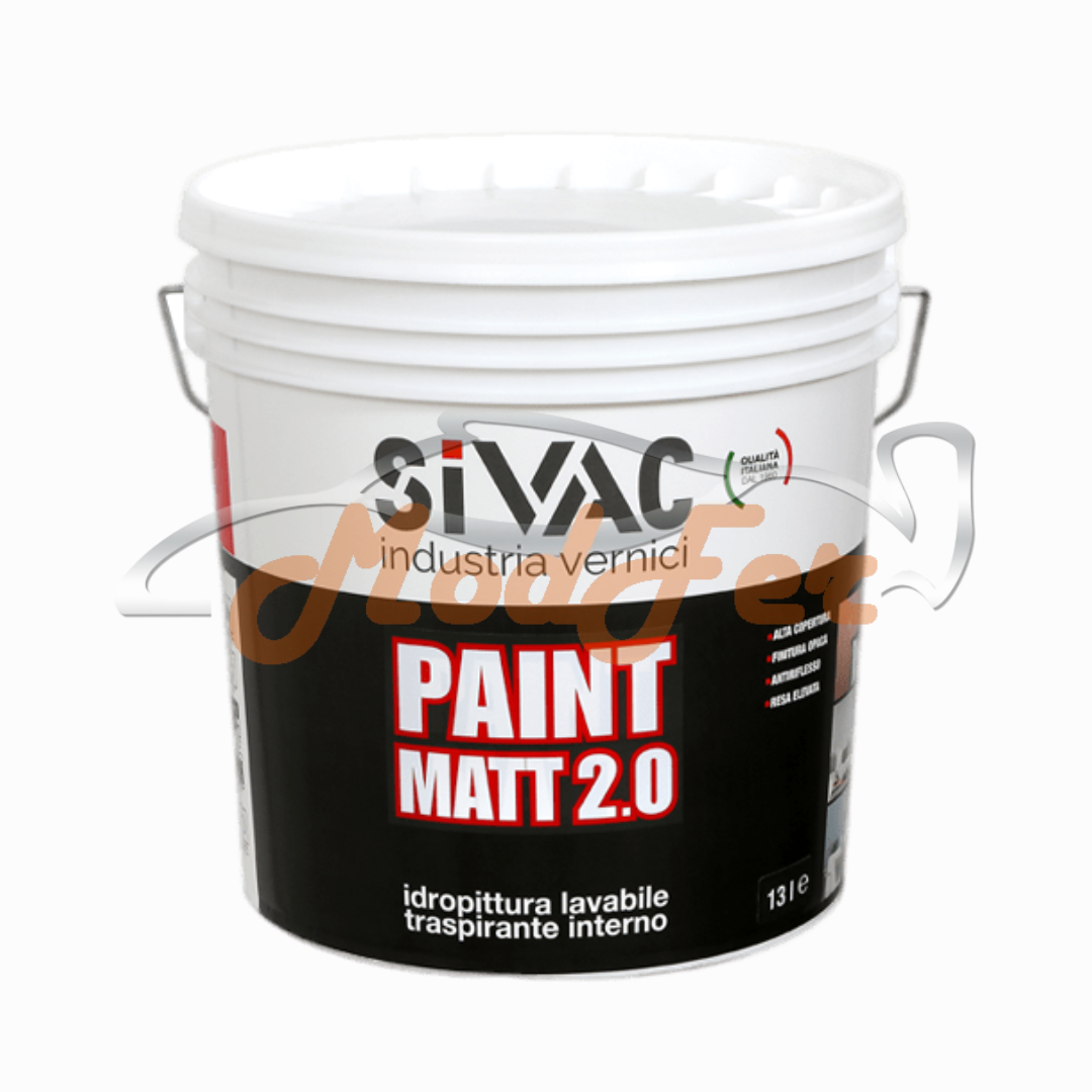 idropittura murale lavabile, paint matt 2.0, sivac pa2030, scheda tecnica paint matt, lt 13