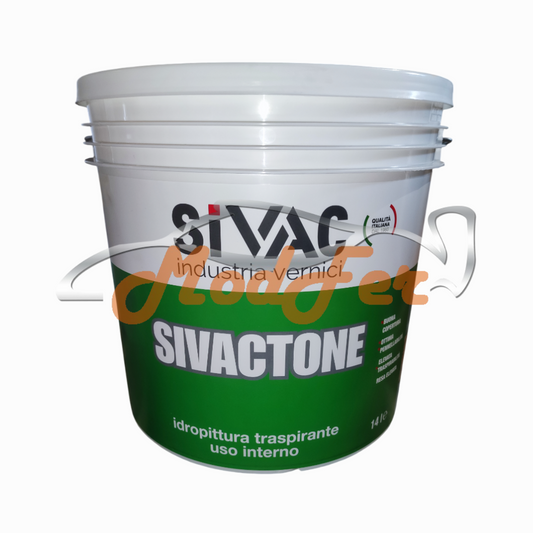 idropittura traspirante per interni, sivac, sivactone tra030, lt 14
