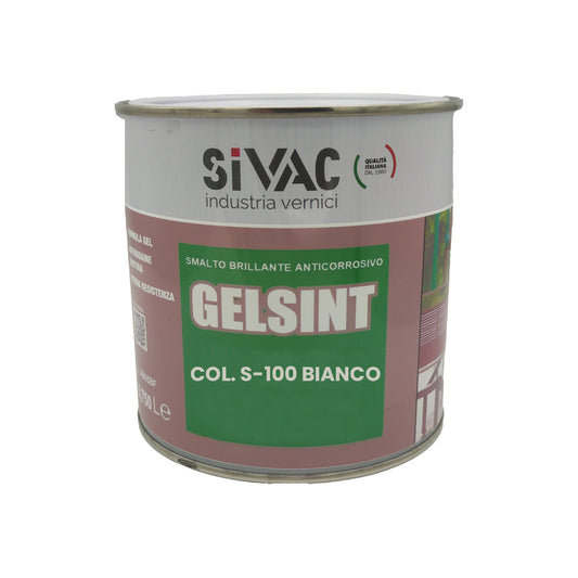Smalto gel anticorrosivo bianco Gelsint SiVAC 750 ml resine alchidiche ad alto spessore impermeabile resa 6-7 m²/l resistente agli agenti atmosferici per muratura ferro e legno
