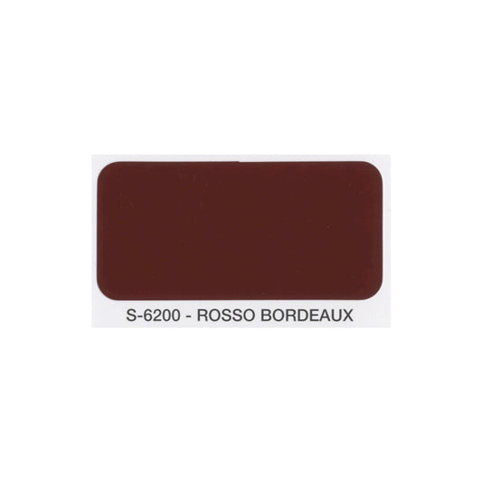 Campione colore rosso bordeaux satinato smalto sintetico SivacSint SiVAC finitura plastica con effetto profondità per ferro legno muratura e PVC