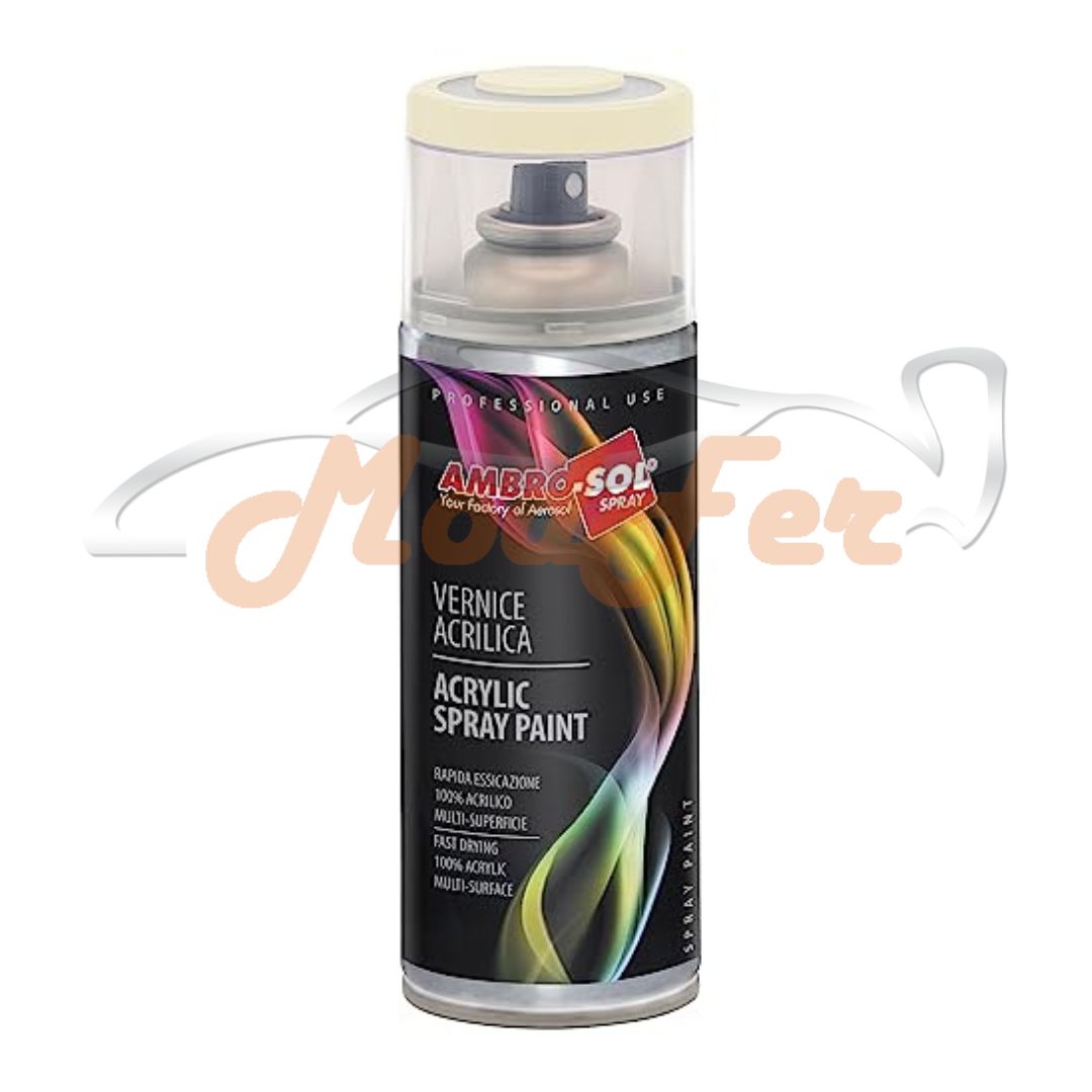 Smalto spray Ambro-Sol bianco lucido RAL 9010, vernice acrilica per metallo e superfici
