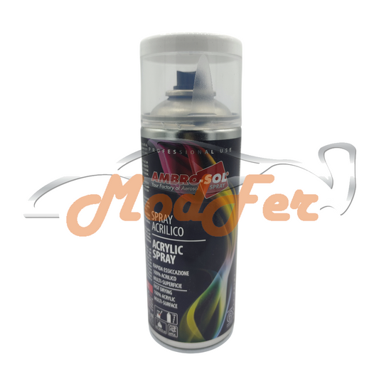 Smalto spray Ambro-Sol bianco perla RAL 1013, vernice acrilica per metallo e superfici