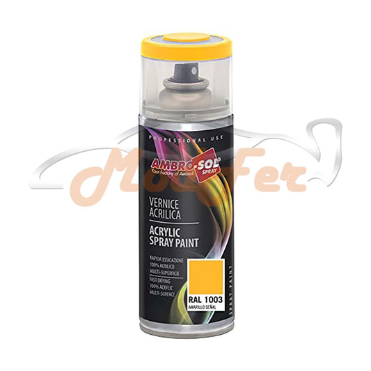 Smalto spray Ambro-Sol giallo segnale RAL 1003, vernice acrilica per segnaletica