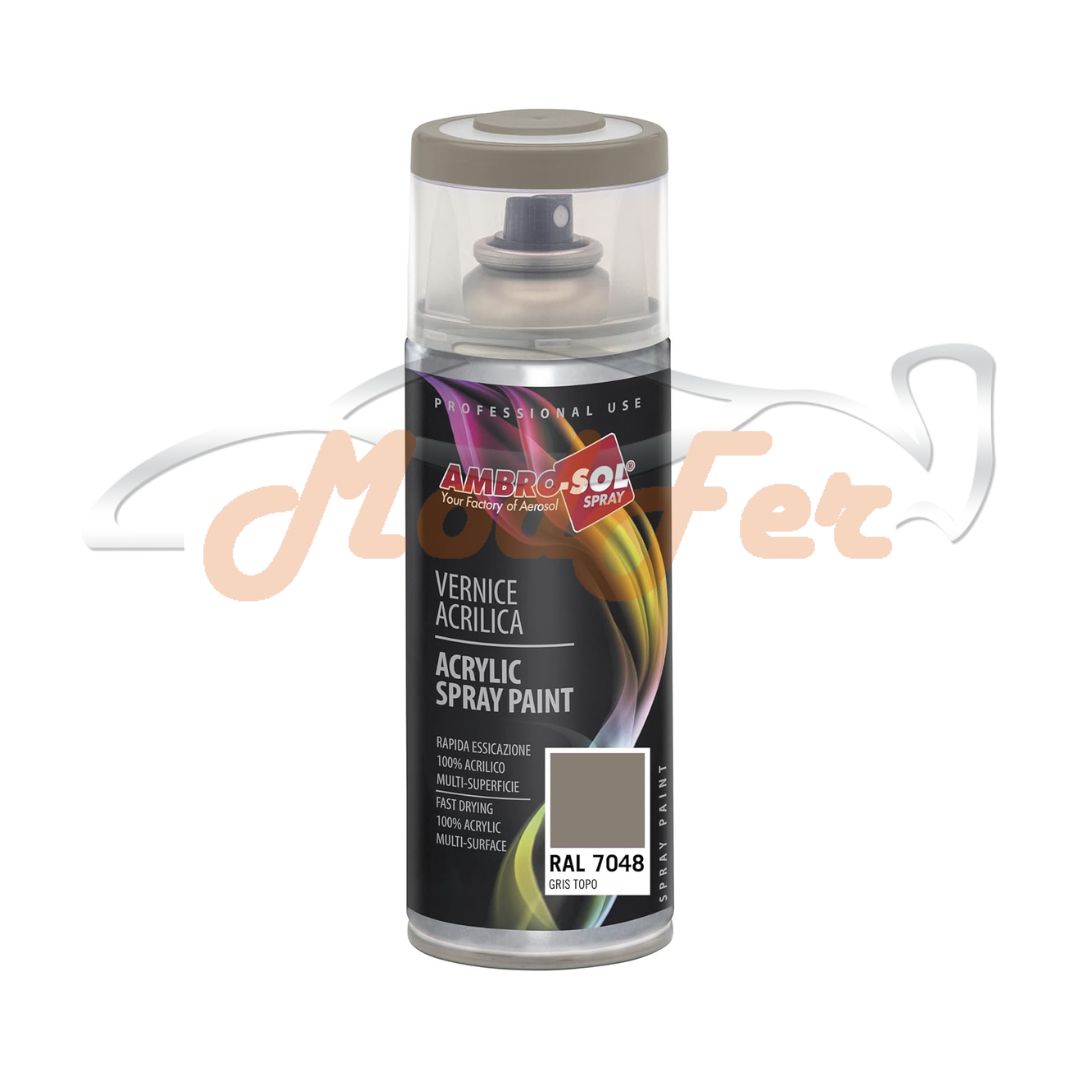 Smalto spray Ambro-Sol grigio topo RAL 7048, vernice acrilica per metallo e superfici