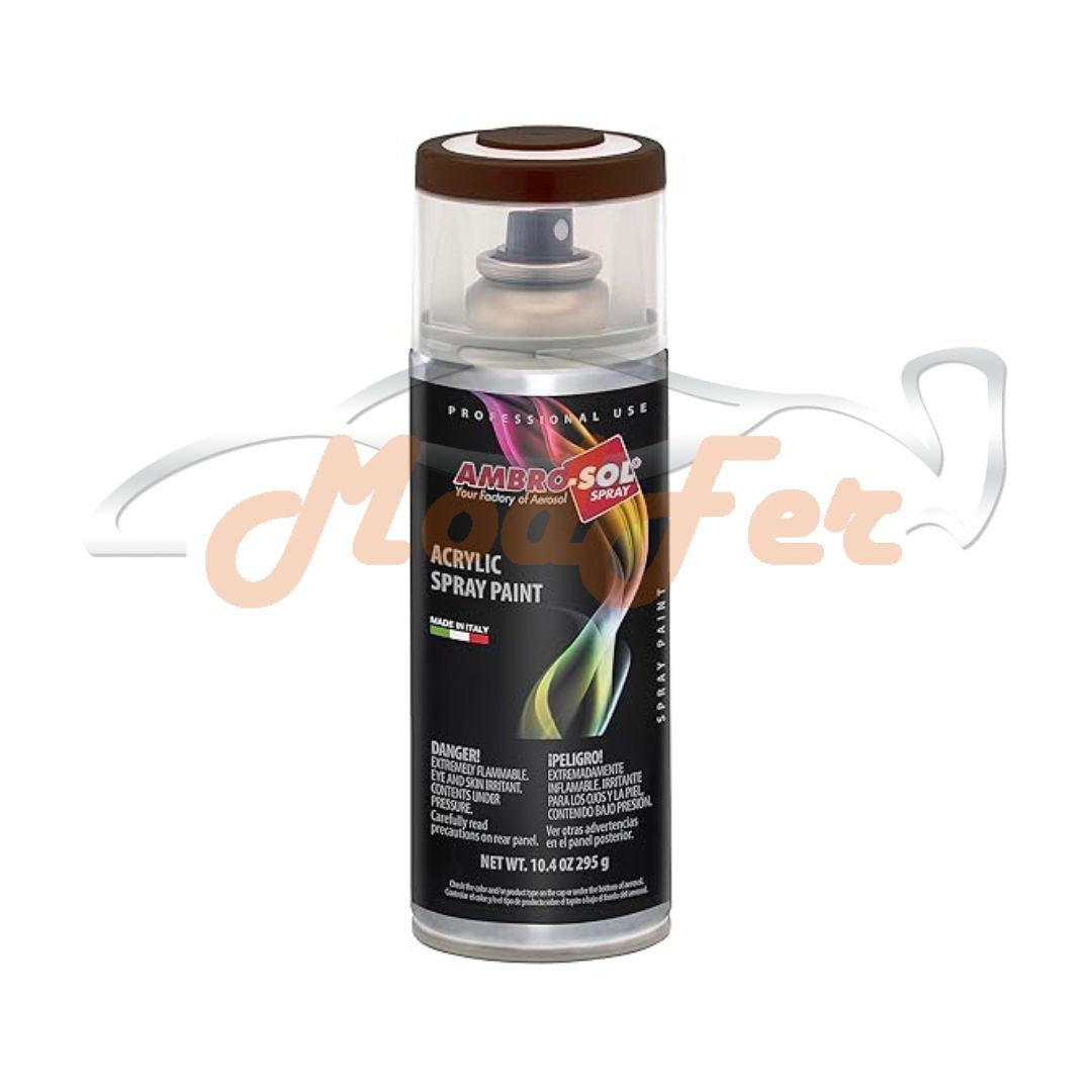 Smalto spray Ambro-Sol marrone cioccolato RAL 8017, vernice acrilica per metallo e superfici