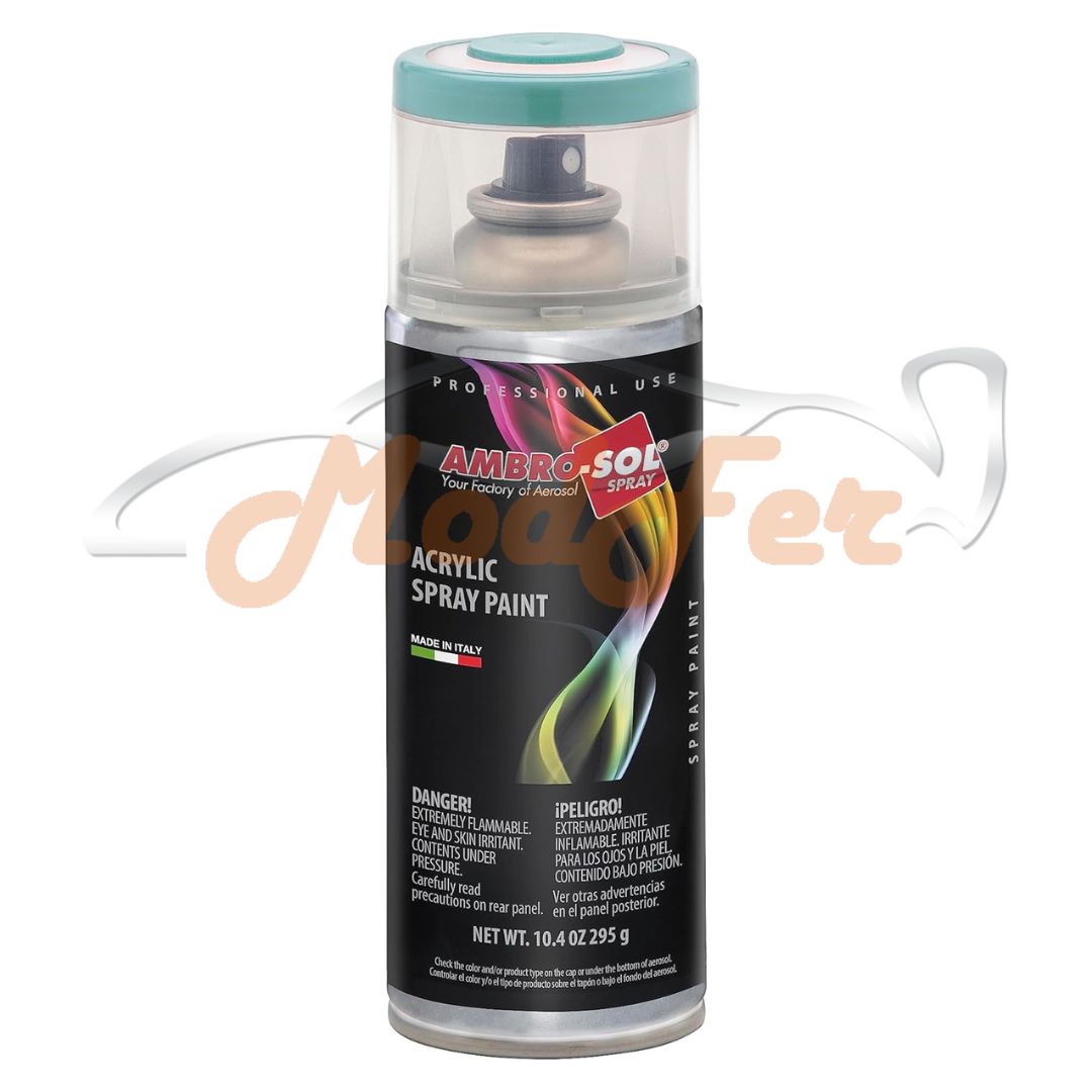 Smalto spray Ambro-Sol verde chiaro RAL 6027, vernice acrilica per metallo e superfici
