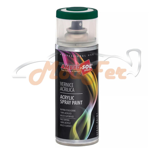 Smalto spray Ambro-Sol verde muschio RAL 6005, vernice acrilica per metallo e superfici