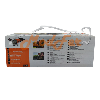 Smerigliatrice Black+Decker BEG010 con accessori inclusi, chiave e maniglia laterale per uso professionale
