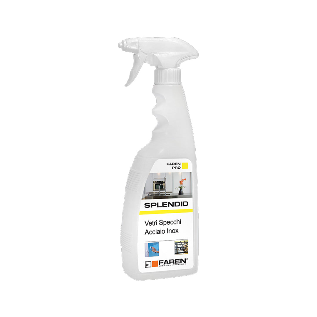 Splendid Faren 750ml – pulitore vetri professionale e detergente per acciaio inox