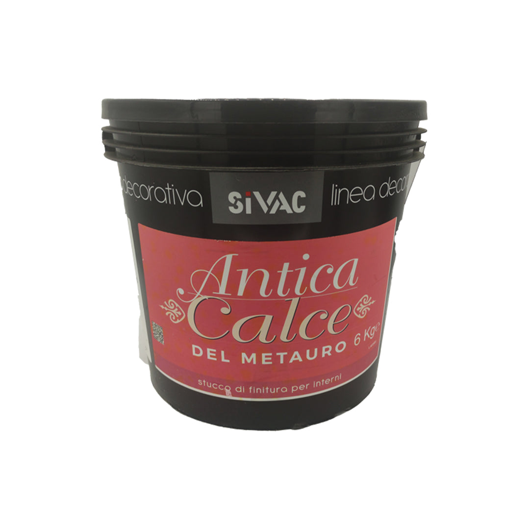 Stucco decorativo bianco a base grassella di calce 6kg Antica Calce del Metauro SiVAC – finitura semilucida per interni
