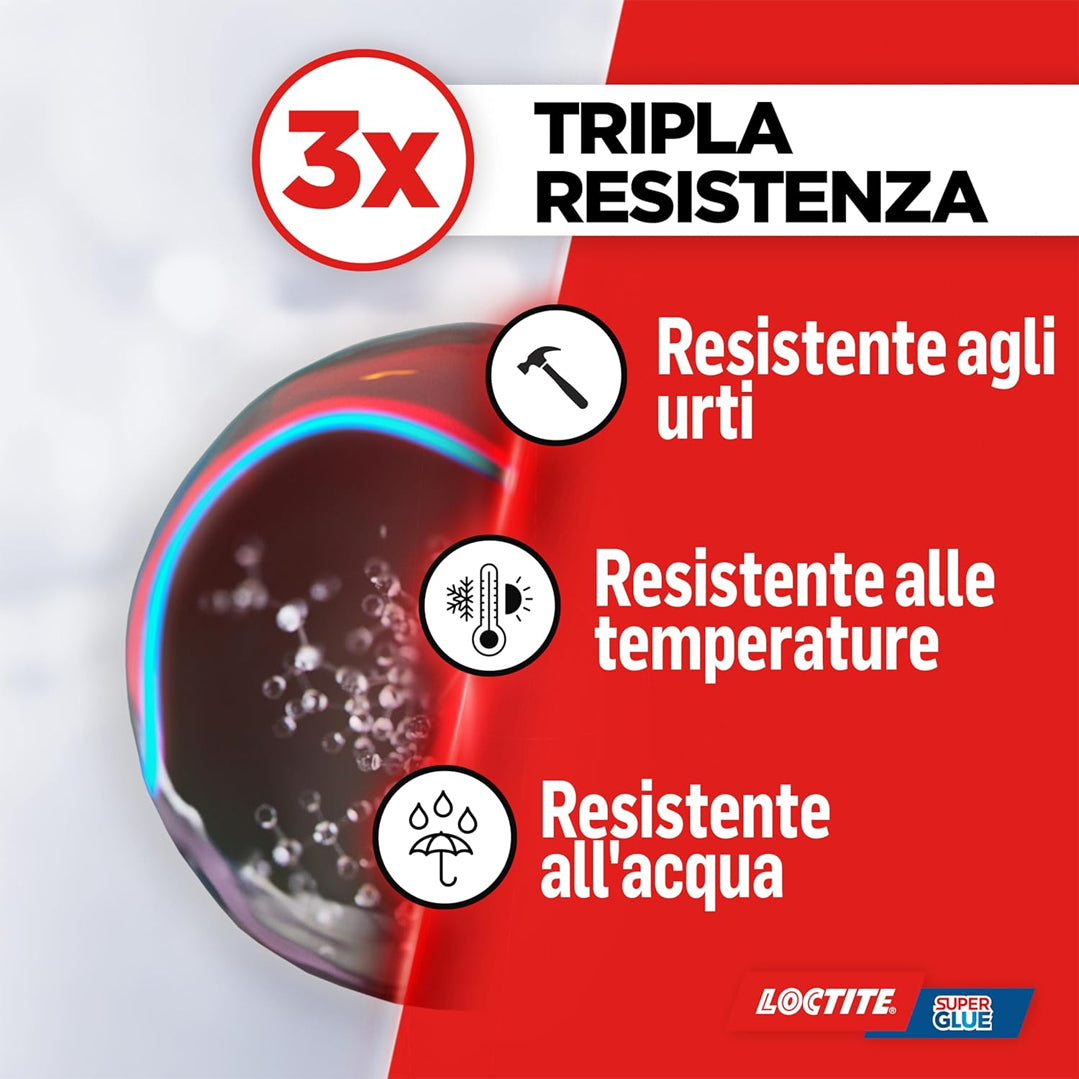 Applicazione Super Attak Power Gel Loctite su porcellana e metallo con presa rapida ed elasticità dopo asciugatura