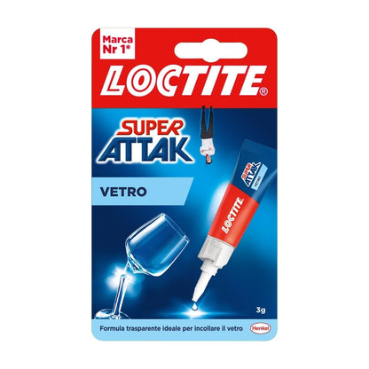 Super Attak Vetro Loctite GR.3 colla cianoacrilato trasparente per incollare vetro a vetro e vetro a metallo