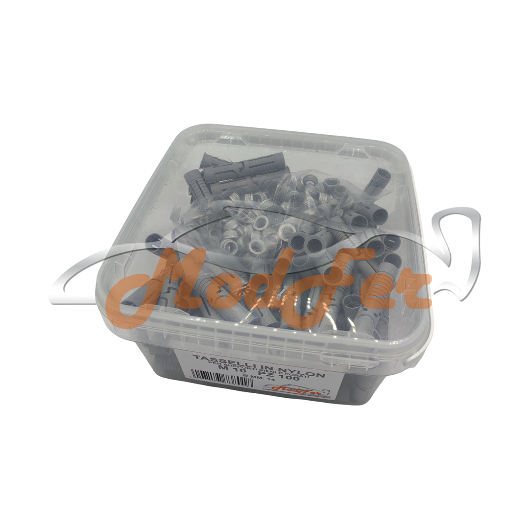 tasselli in nylon per supporti pieni e forati m10 14 mm