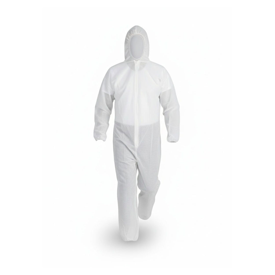 Tuta protettiva monouso in polipropilene bianco taglia L – Active Gear X439