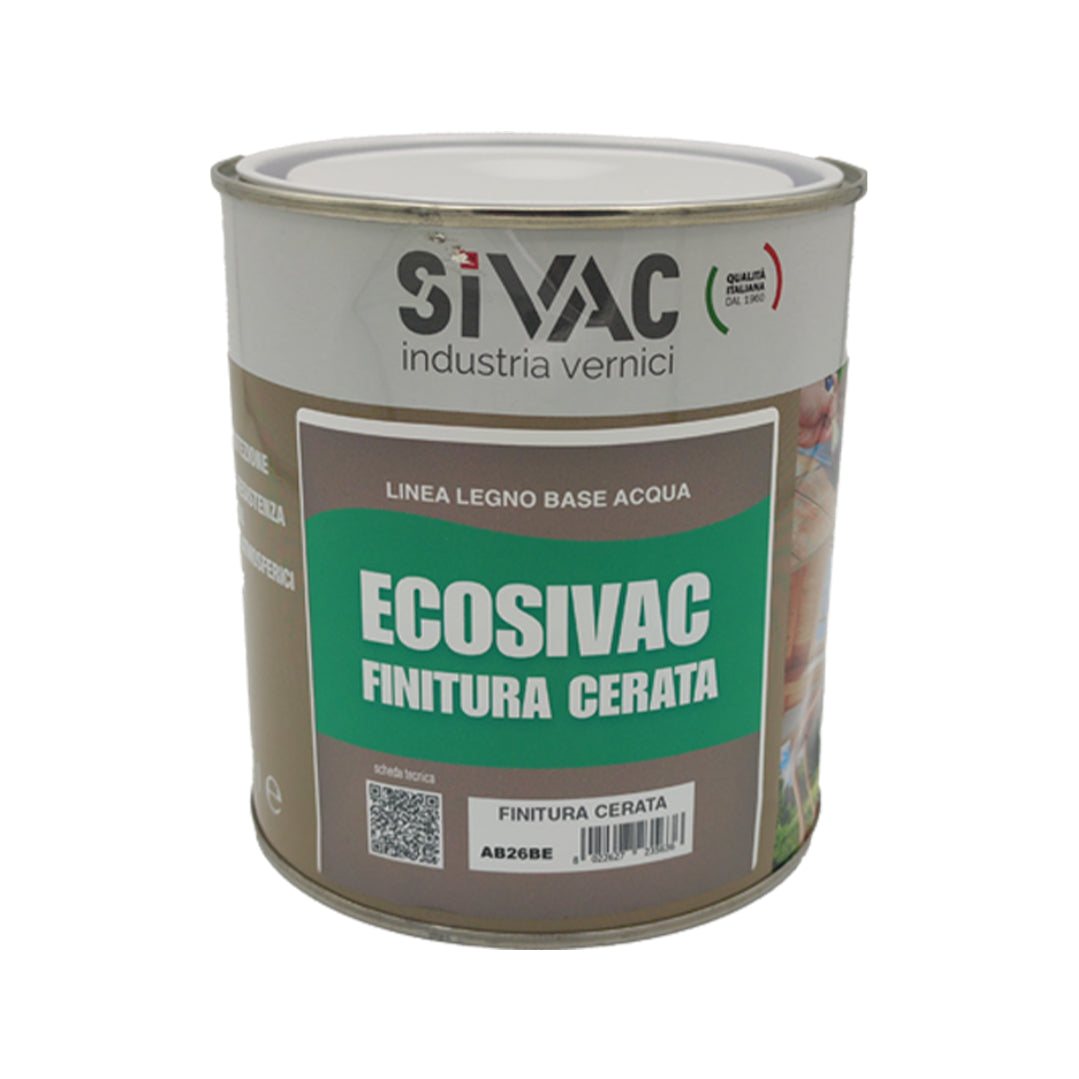 Vernice acrilica cerata trasparente per legno 750ml Ecosivac SiVAC – filtri UV, idrorepellente, uso interno ed esterno