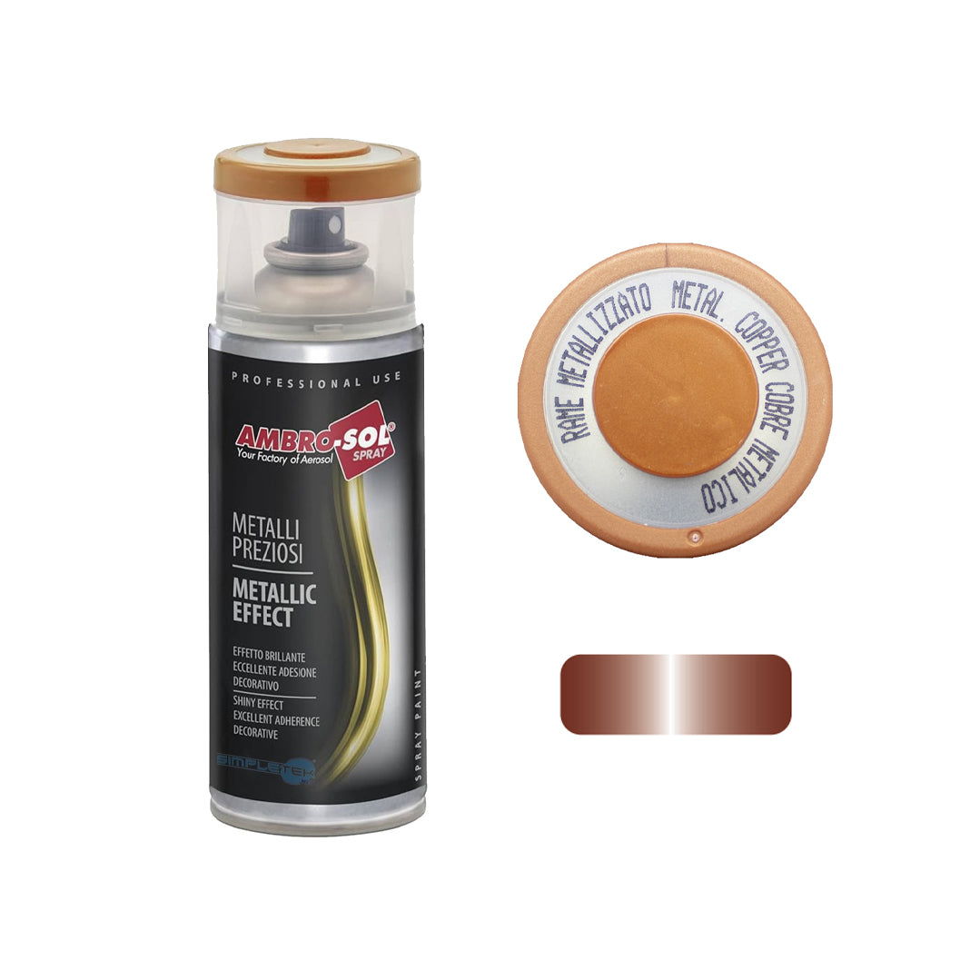 Bomboletta spray vernice effetto rame metallizzato 400ml – Ambro-Sol V400MET.1