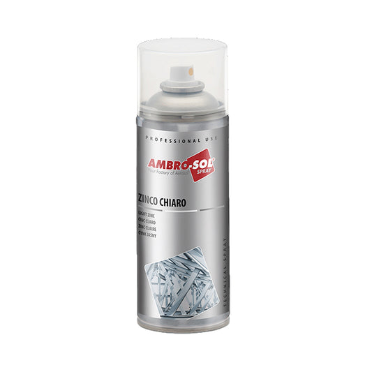 Bomboletta spray zinco chiaro zincante a freddo 400ml protezione antiossidazione metalli – Ambro-Sol Z350