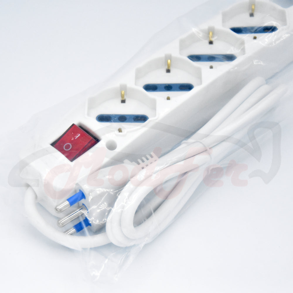 Ciabatta Schuko Bipasso Multipresa Elettrica 4 posizioni (16A) - MODFER